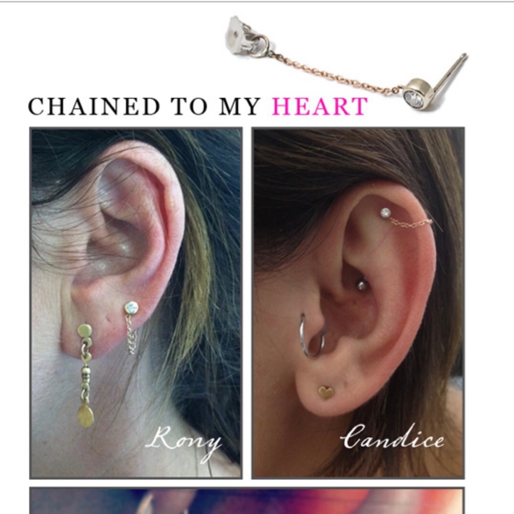 Catbird Chained to my Heart Earring 14k